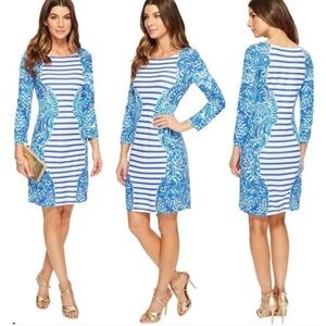 Lilly Pulitzer Sz XS Nila Blue Moon Jellies Shift Mini Dress Preppy Paisley